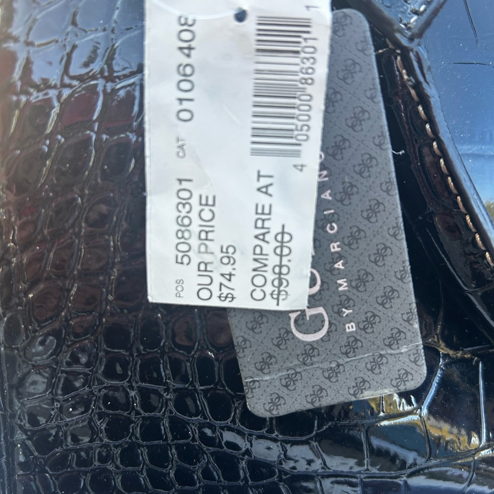 Guess by Marciano Black Embossed Shoulder Bag